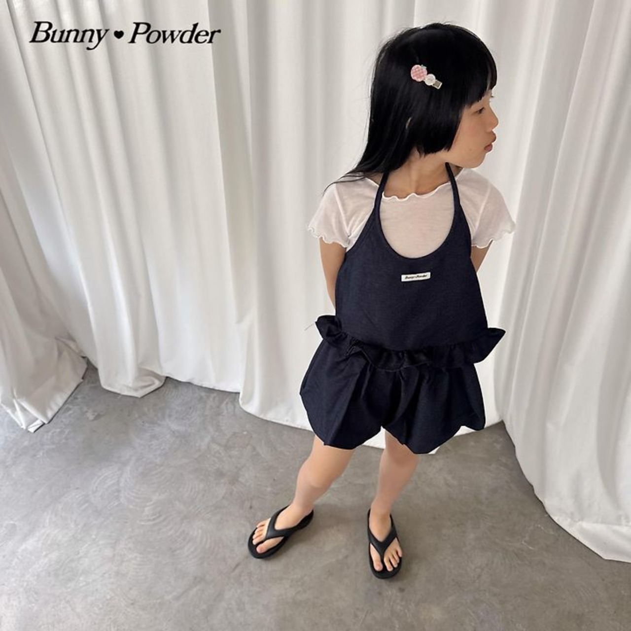 [Bunny Powder] Feature) Denim Halter Bustier (2XL/3XL/4XL) / [버니파우더] 기획)데님홀터뷔스티에 (2XL/3XL/4XL)