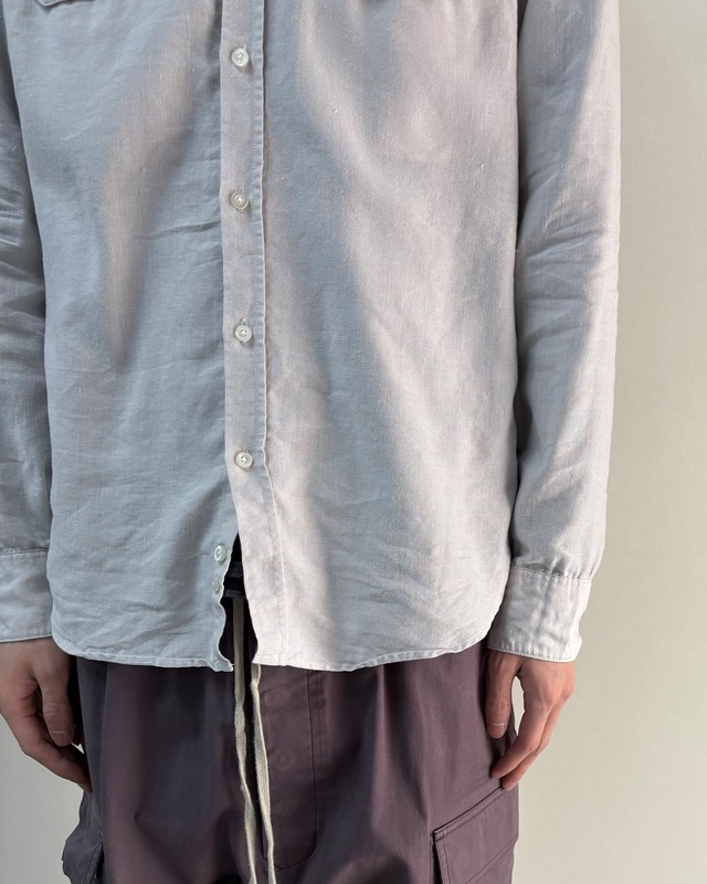 【Neil Barrett】flap pocket linen shirt