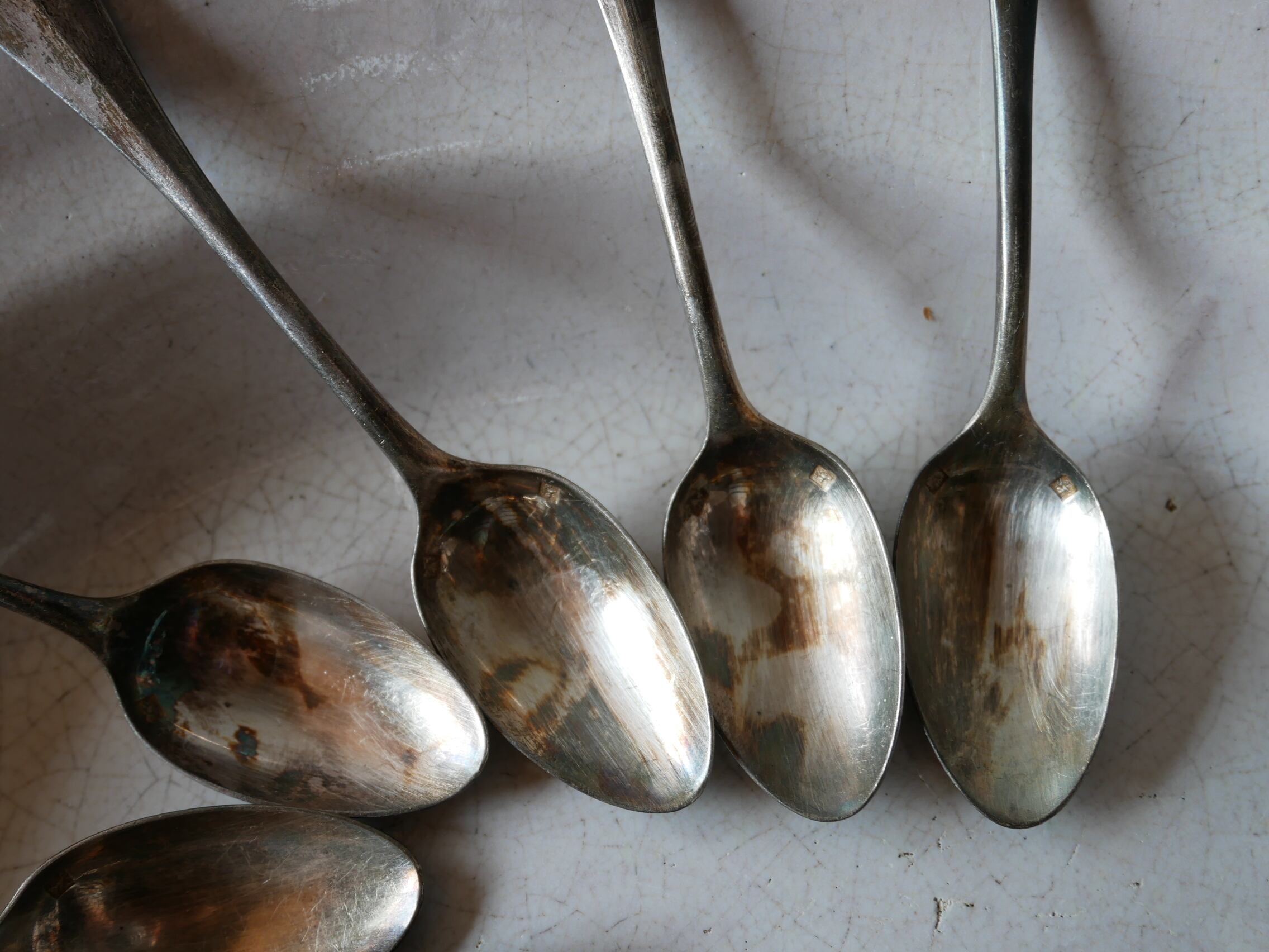 ERCUIS すずらん のデザートスプーン フランスアンティーク カトラリー