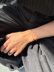 スリーハートスリムブレスレット