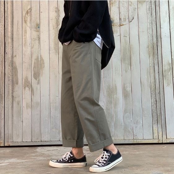 全3色 ストレートパンツ シンプル シック 大人 メンズ 無地