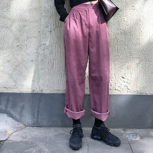 ズボン コール天パンツ ボトムス 9分丈ズボン ふんわり おしゃれ きれいめ 大人可愛い 着回し ガーリー カジュアル 古着風 お出かけ デート パーティー 女子会 二次会 春 夏 秋 冬 オールシーズン ワンサイズ ホワイト  837