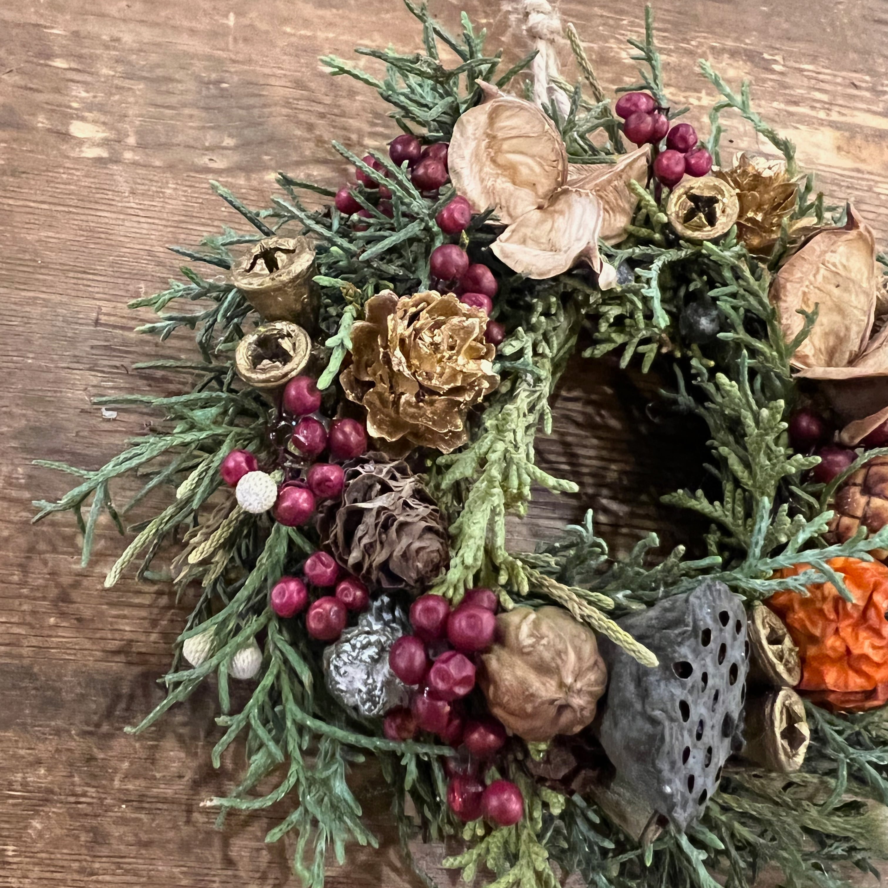 クリスマスリース★Dried flower wreath　ミニリース⭐︎ドライフラワーリース ドアリース クリスマス飾り オーナメント/0272021  | number12 powered by BASE