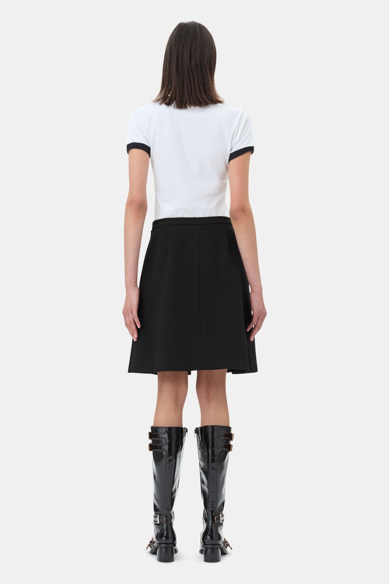 【25SS】GANNI ガニー /  WHITE BASIC JERSEY BEAR T-SHIRT / Tシャツ - 5