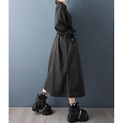 ブラック シャツ ロングワンピース 00247