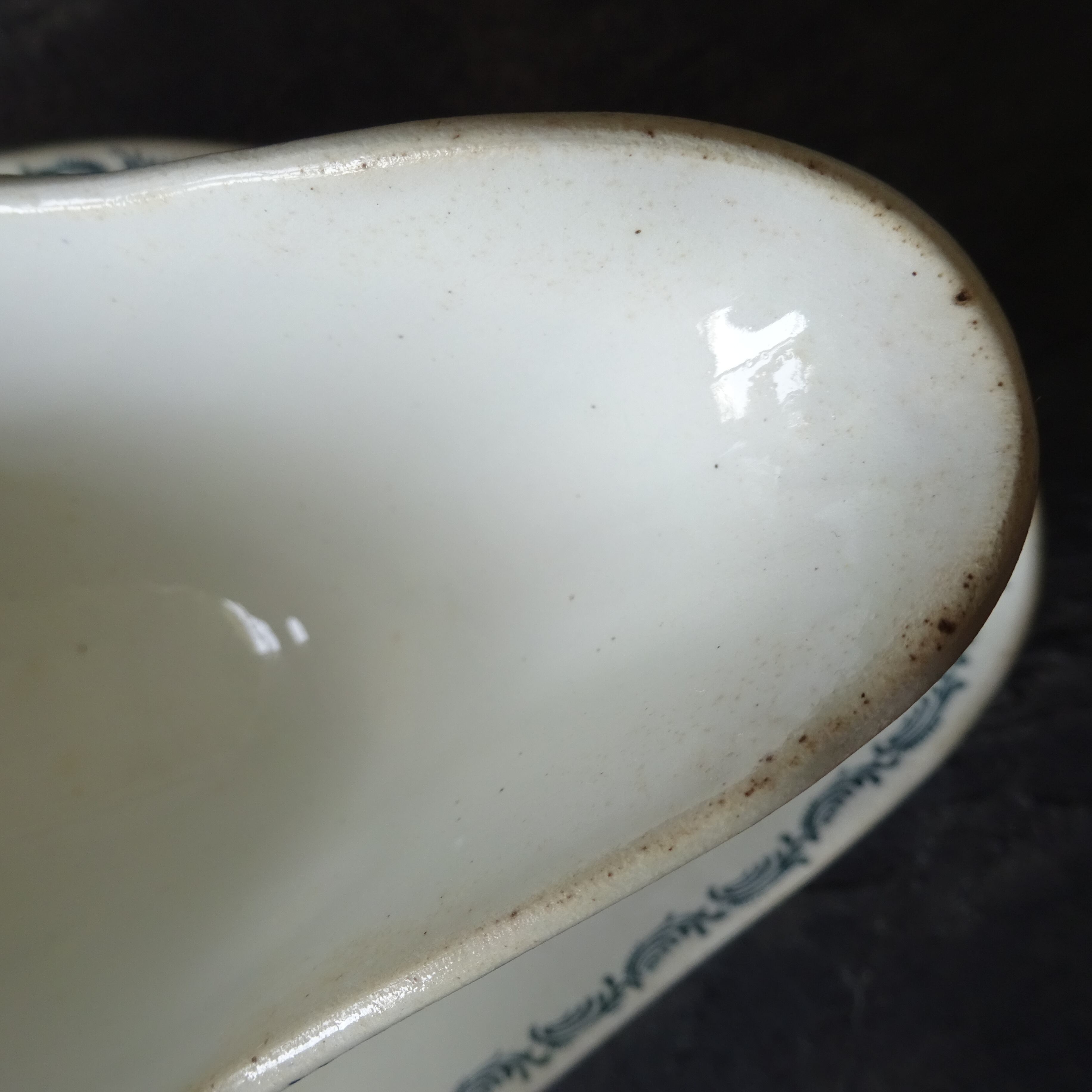 Saintt-Amand-les-Eaux*décor《éventail et fleurs》Saucière