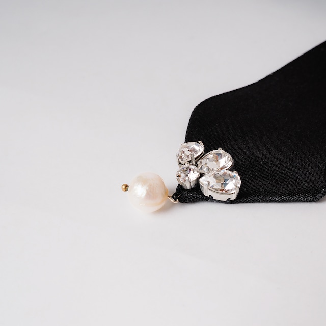 SILK  SATIN  BOW - NOIR