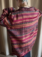 MADE IN MACAU jacquard fabric over size shirt-4444-11