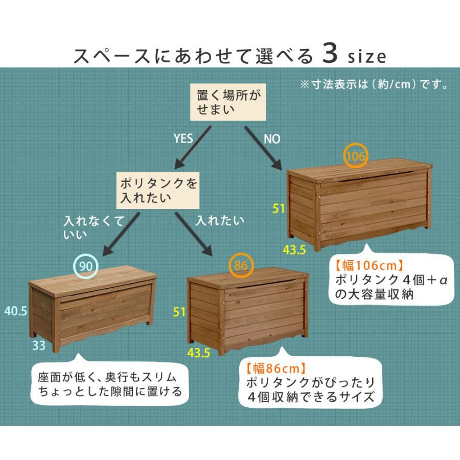 木製 ガーデンベンチ ベンチ収納 収納 おしゃれ 90 長椅子 ボックス