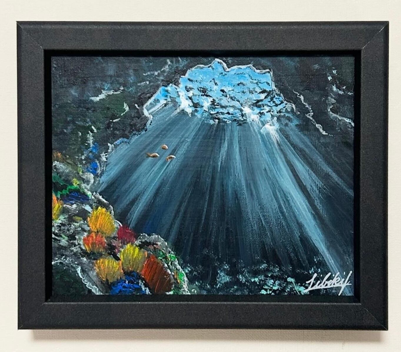 A-190/24】抽象画 風景画 夜空 絵画 キャンバス 真作 インテリア 作品