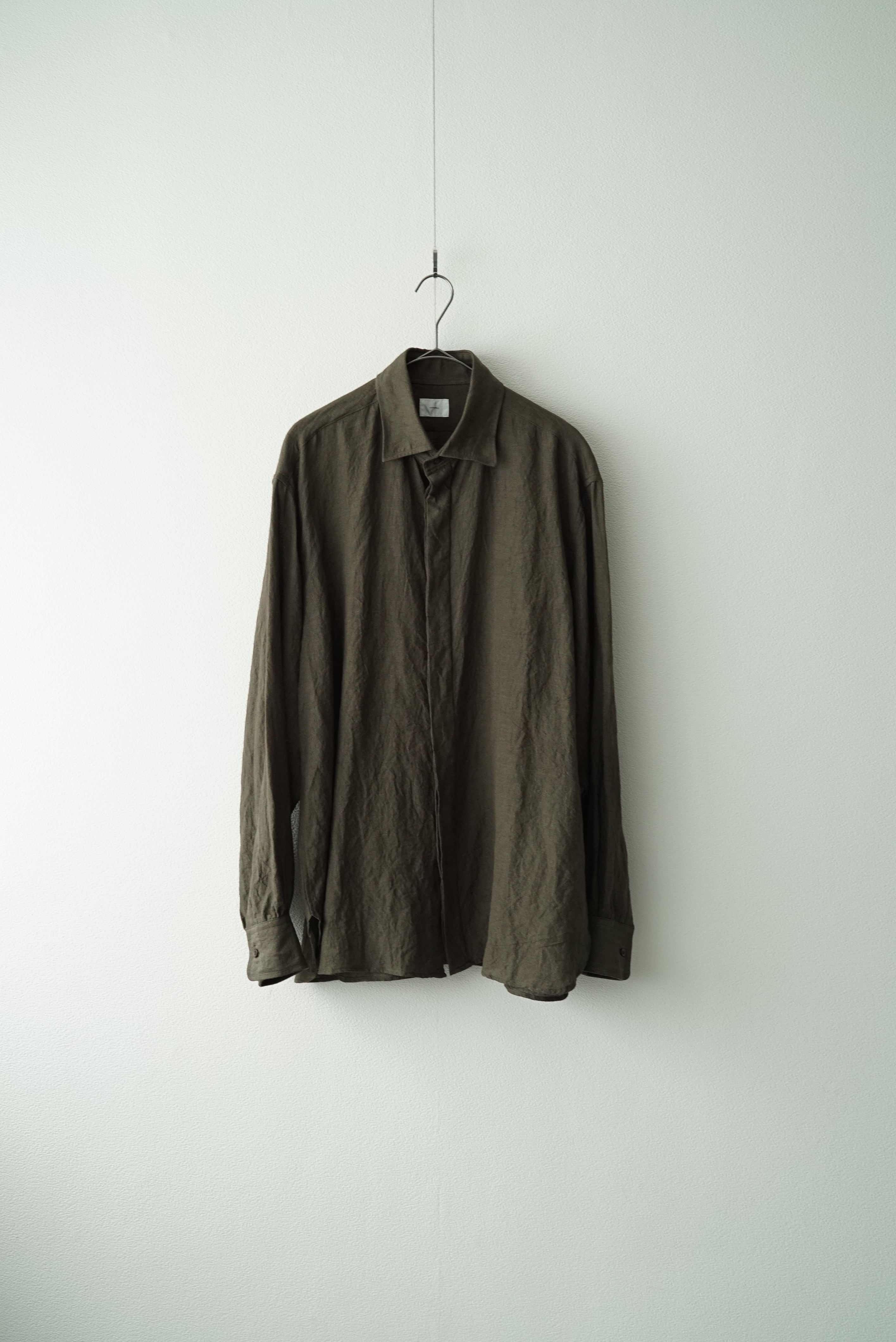 Sunny Dry Linen / F/F Shirts(DARK OLIVE)