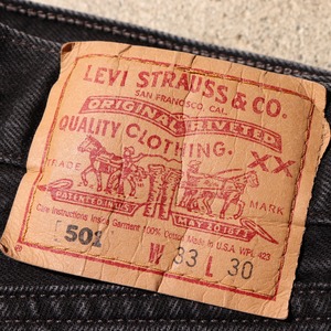 美品 33×30 Levi’s 501 USA 96年 サルファーブラック デニムパンツ リーバイス