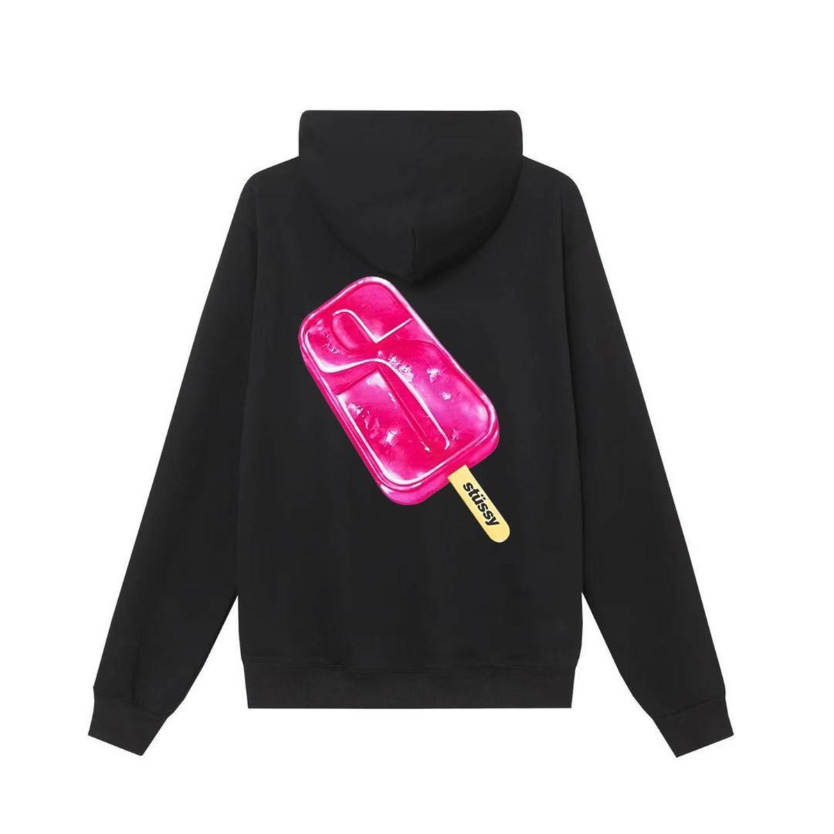 STUSSY バックアイスキャンディー ロゴ プリント パーカーフーディー 