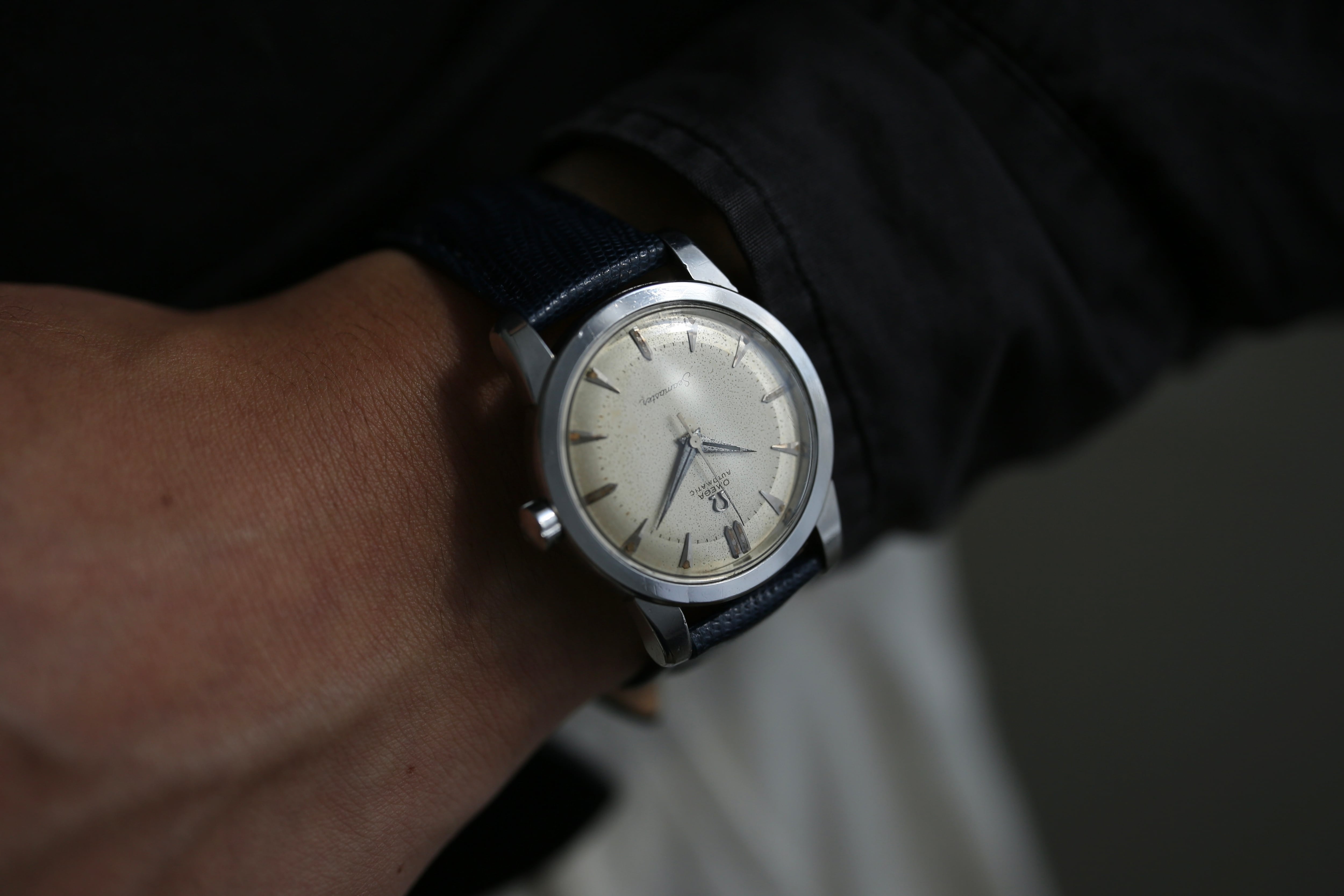 OMEGA】1952年製 オメガ シーマスター1st 飛びアラビア×ツートン