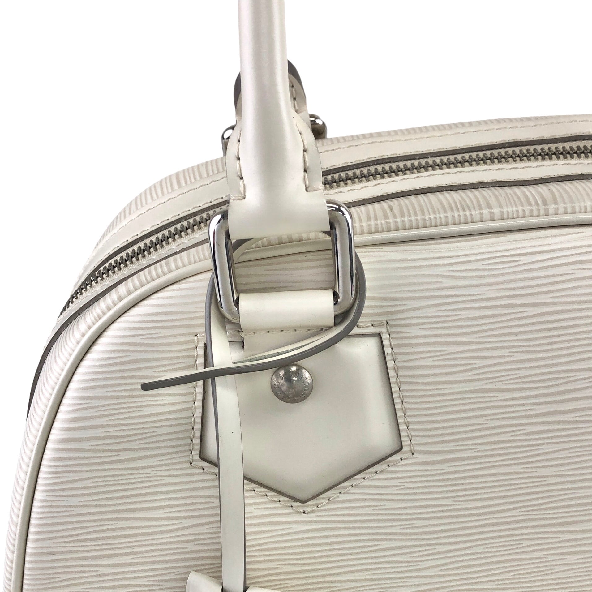 。*様 LOUIS VUITTON エピ パピヨン ハンドバッグ ホワイト美品 LOUIS VUITTON ルイヴィトン エピ ハンドバッグ ホワイト レザー