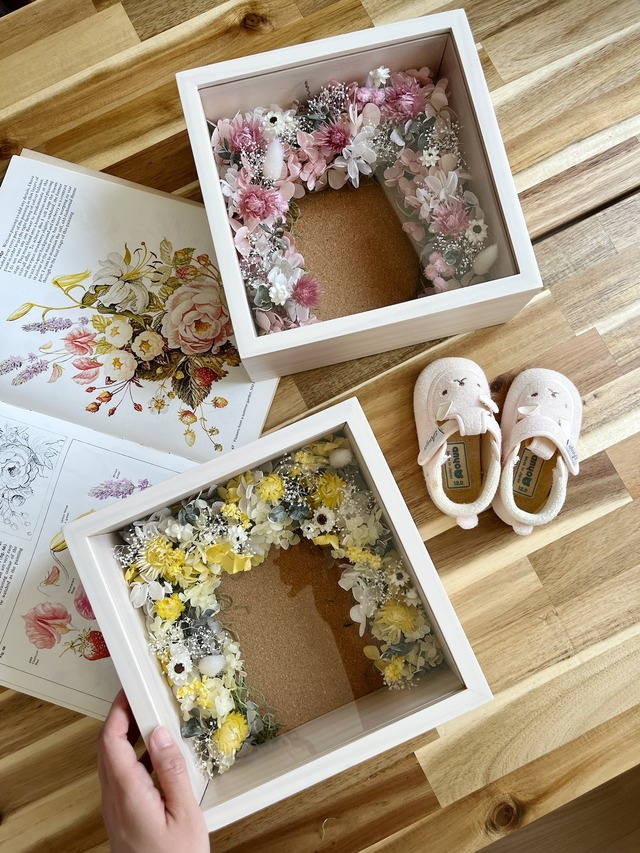 イエロー｜ママの手で仕上げるベビーシューズボックス