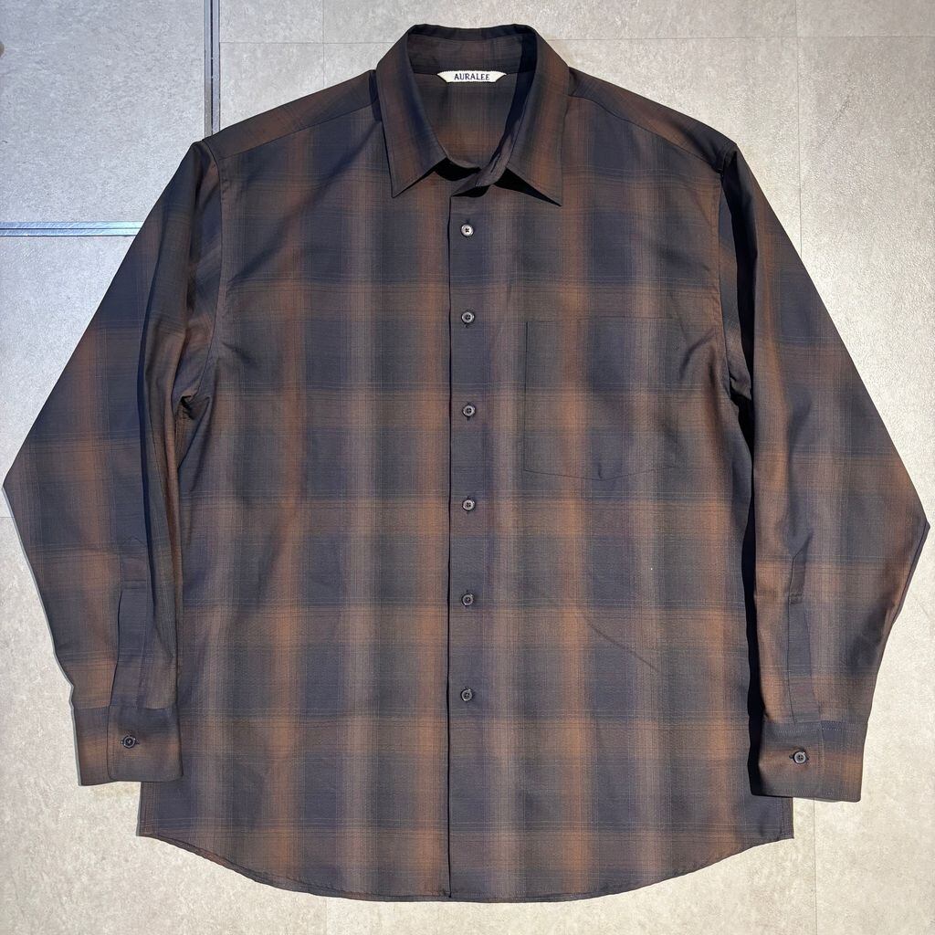 AURALEE オーラリー 23SS Super Light Wool Check Shirt AURALEE オーラリー 23SS Super Light Wool Check Shirt