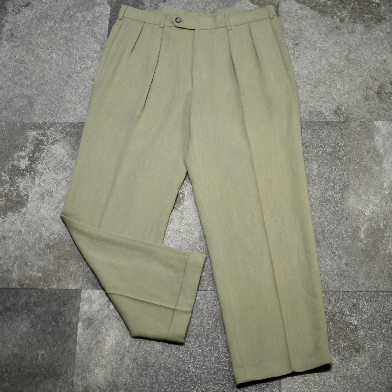 rayon blend 2tuck slacks khaki