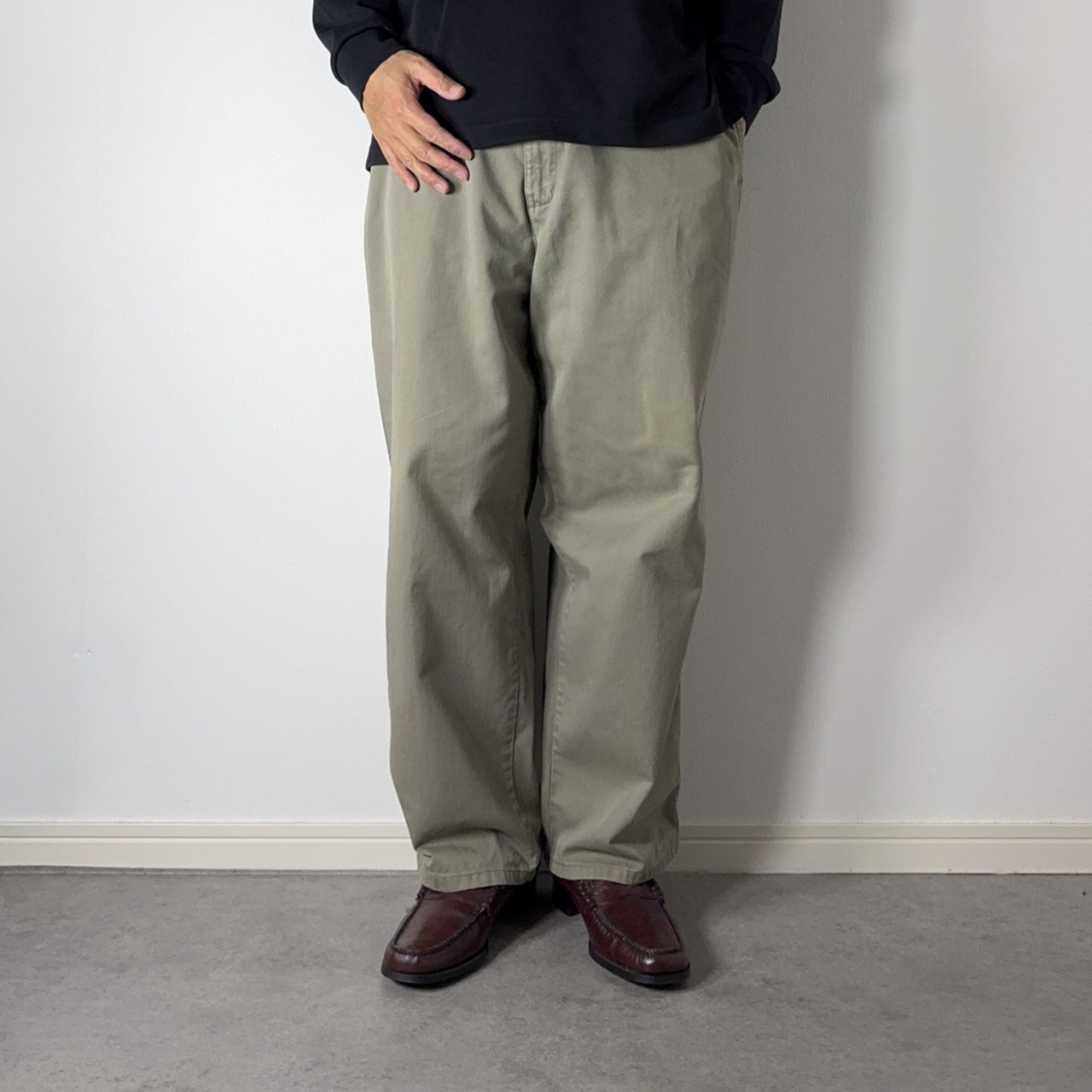 90s DOCKERS  CHINO TROUSERS Flat-front W35L27相当 古着 - 20