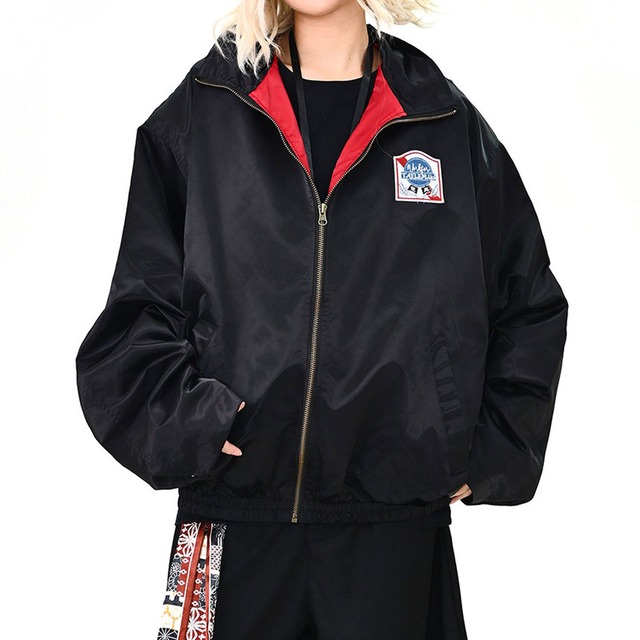 レトロワッペンスタンドジップブルゾン 2col   R01438