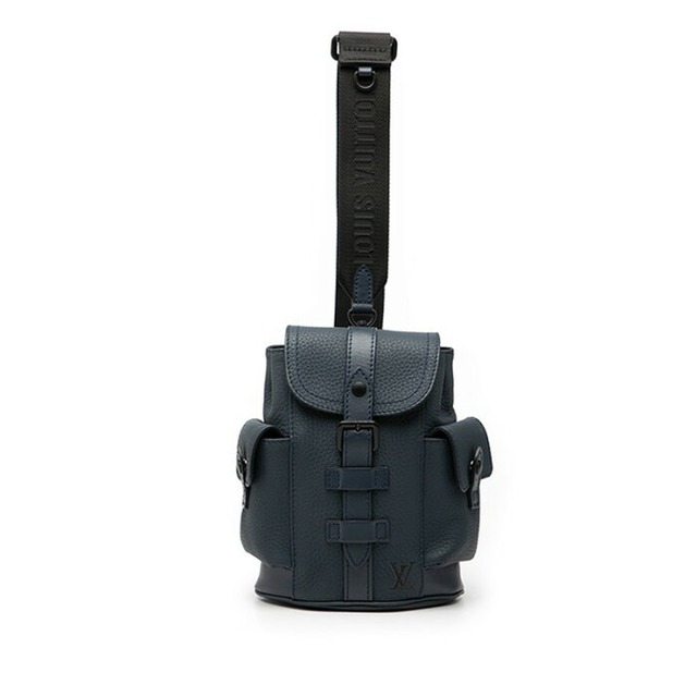ルイ ヴィトン クリストファーXS ショルダーバッグ ボディバッグ M58494 ネイビー トリヨンレザー メンズ LOUIS VUITTON 【中古】