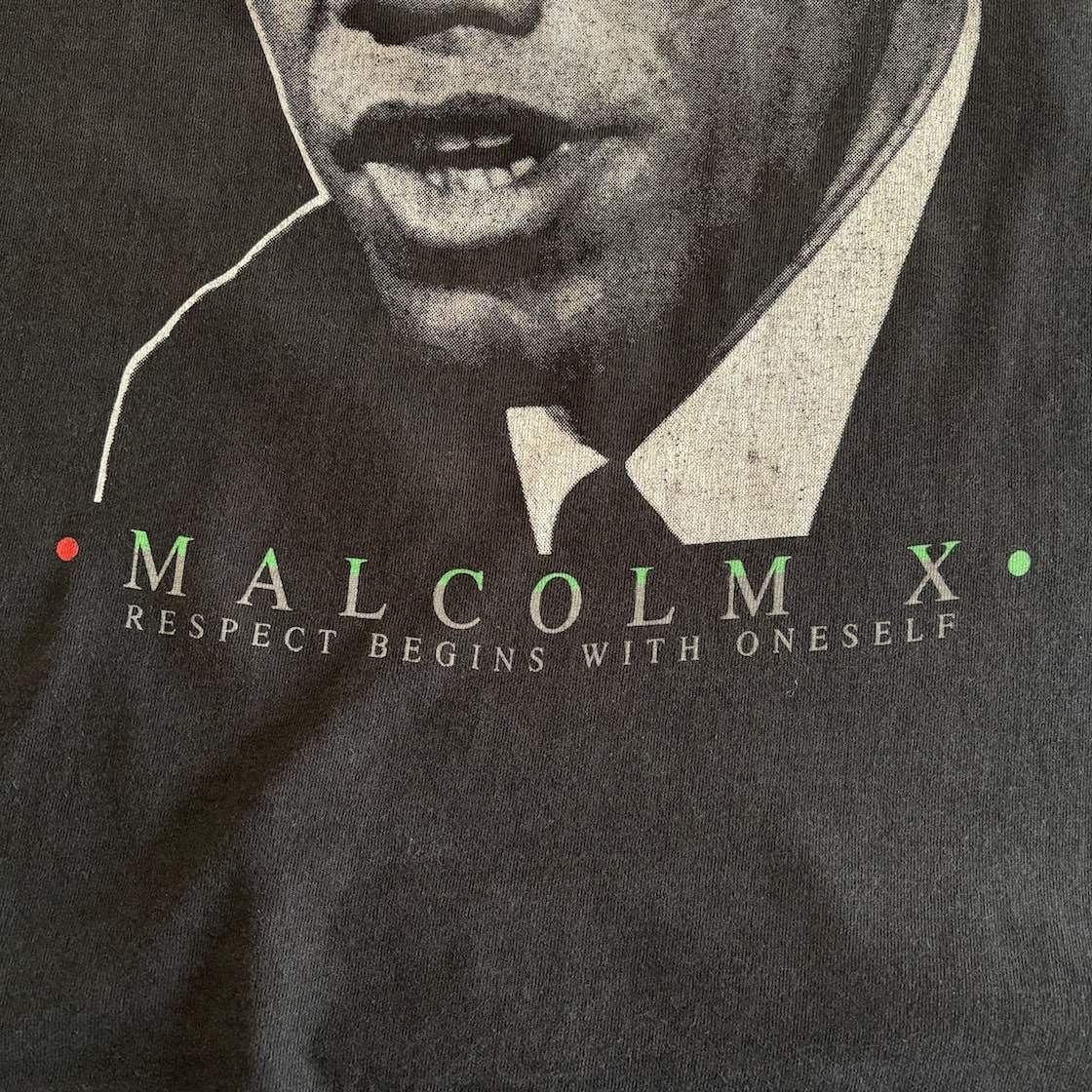 90s USA製 フルーツオブザルーム MALCOM X プリントTシャツ 古着 | Pay ID