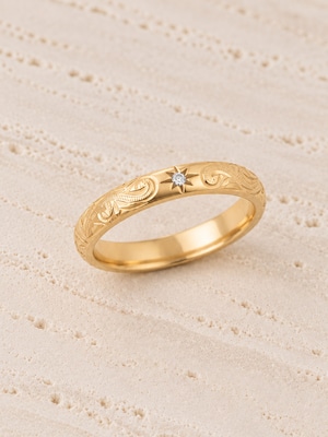 316L hawaiian simple zirconia ring （幅3㎜）  #r18