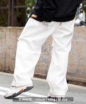 ◆膝ZIP ワイドバギーパンツ◆wi-717088
