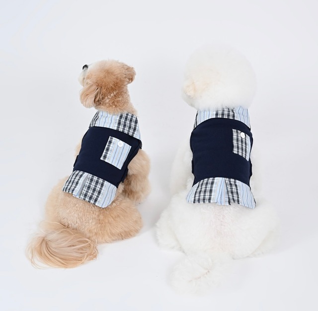 足を通さない襟付きシャツ ‐ (NAVY)