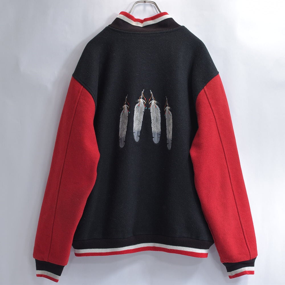 90s アメリカ製 AURBAN SPORTS WEAR 刺繍デザイン アワードジャケット