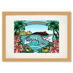 Art Print A4（Town of Hawaii）with Frame