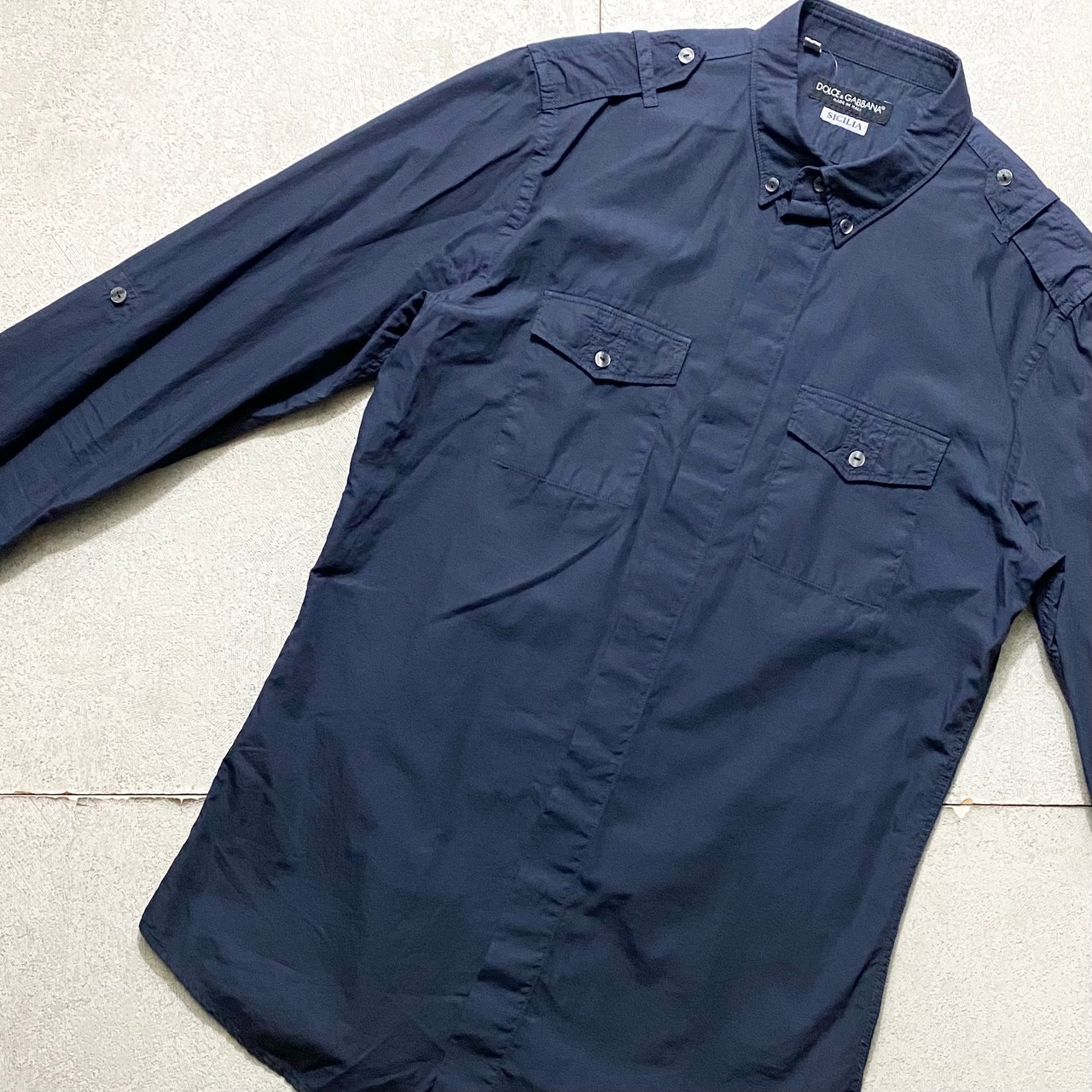 DOLCE&GABBANA roll-up shirt