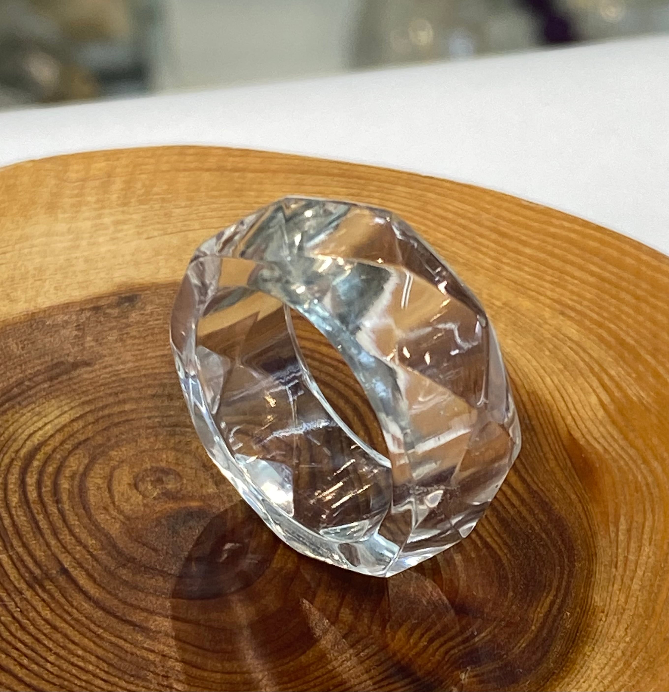 厳選 ガネッシュヒマール産ヒマラヤ水晶 くりぬきリング10号 手作り