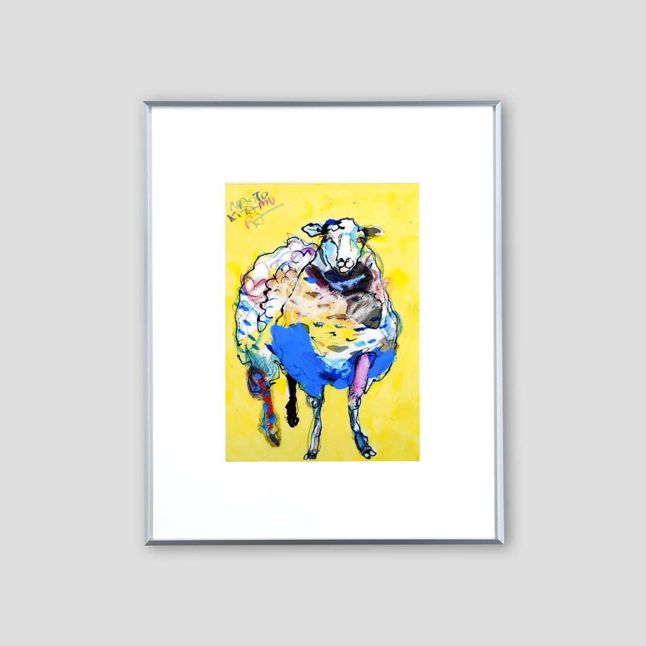 【原画 肉筆】北村直登 5645 「何か忘れてる気がしてる羊」 SMサイズ NAOTO KITAMURA ONLINE STORE