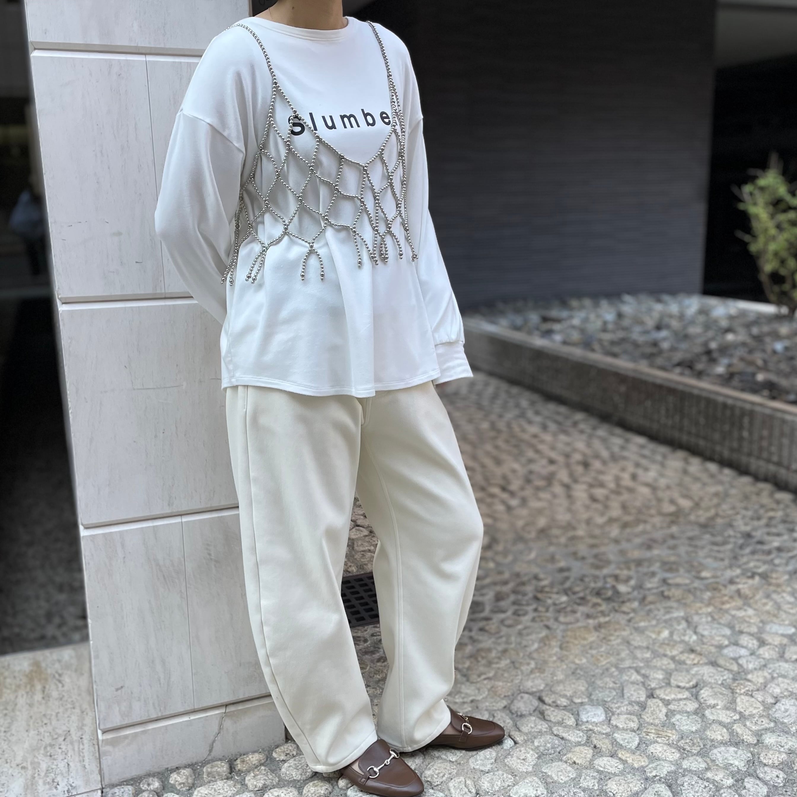 裏起毛モロッコデニム『WHITE』（NO.68261605） | AnnaKerry