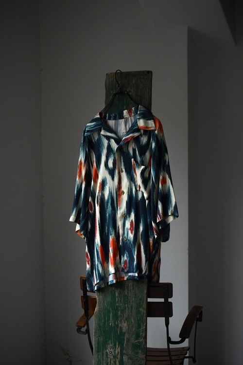 m’s braque / RAGLAN SLEEVE ALOHA SHIRT (Ikat Print)