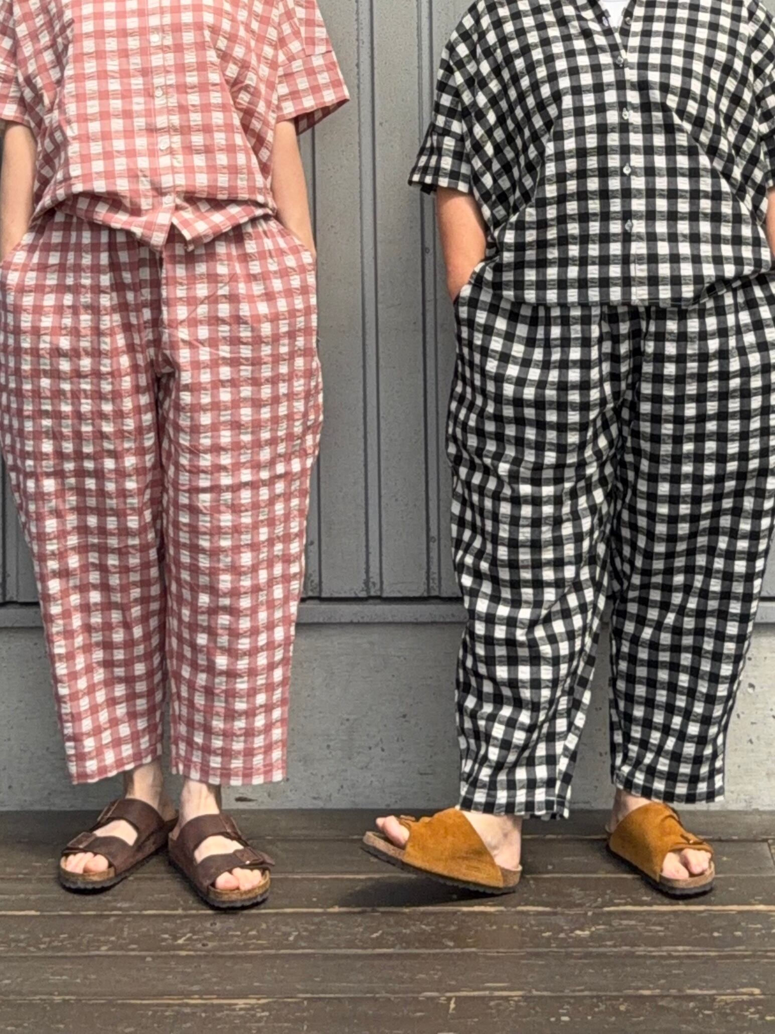 新品　ista-ire イスタイーレ　ワッシャーチェック　istaパンツ　パンツ ワッシャーチェックistaパンツ/ista-ire'26SS/7601-6910 | WACKY