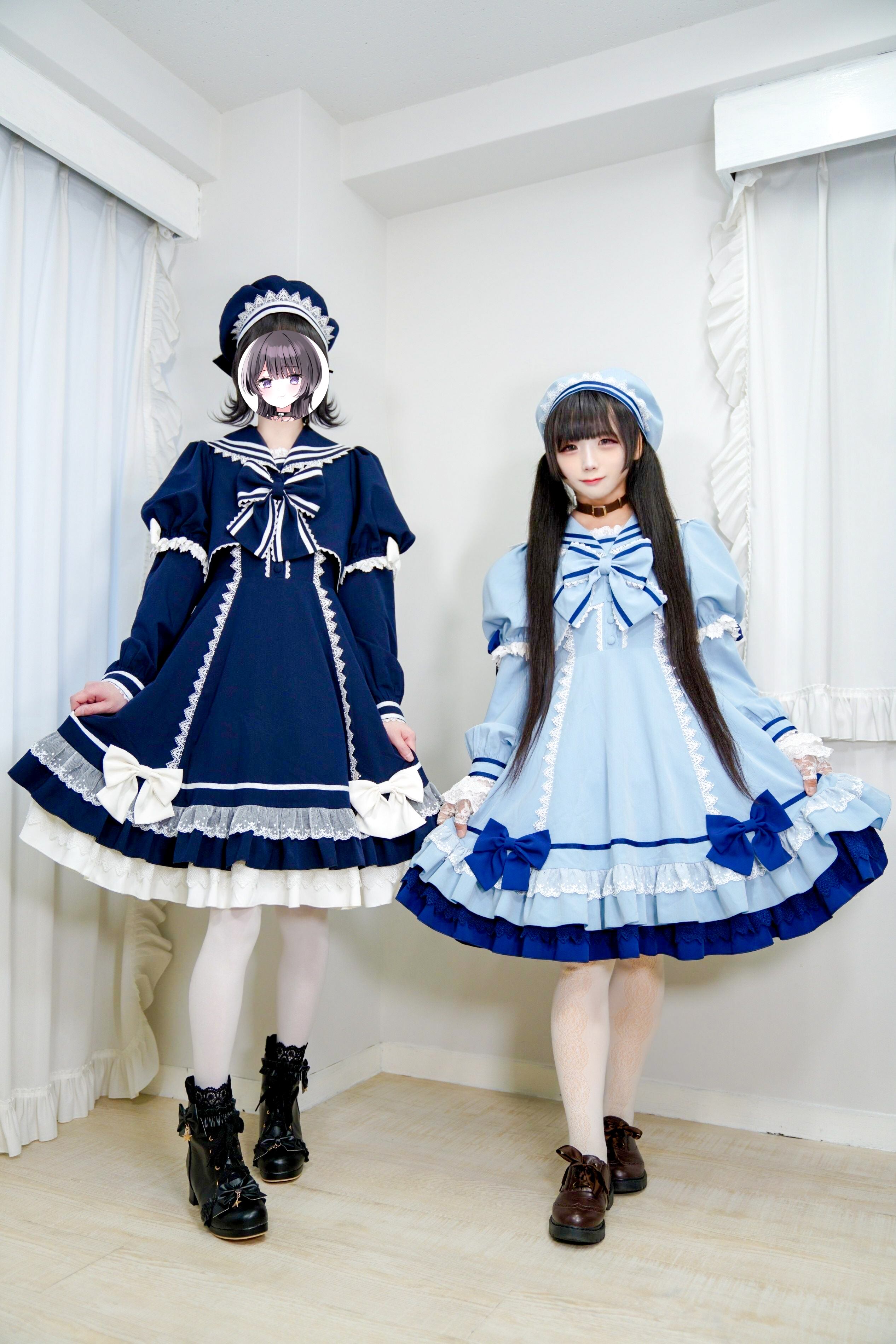 ネオセーラーロリィタワンピセット》BLUE | funboll-ふぁんぼぉる-