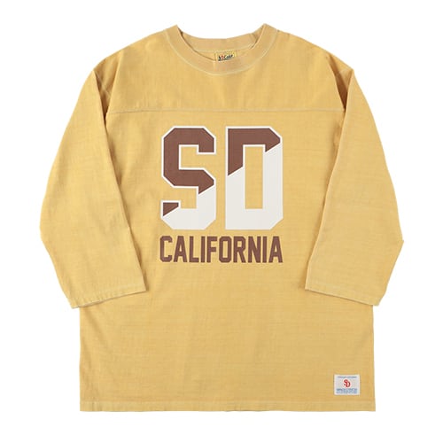 STANDARD CALIFORNIA #SD Heavyweight Football Logo T Yellow | BLUE