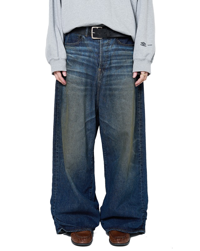 refomed "FRESH MAN DENIM WIDE PANTS 〔USED〕"