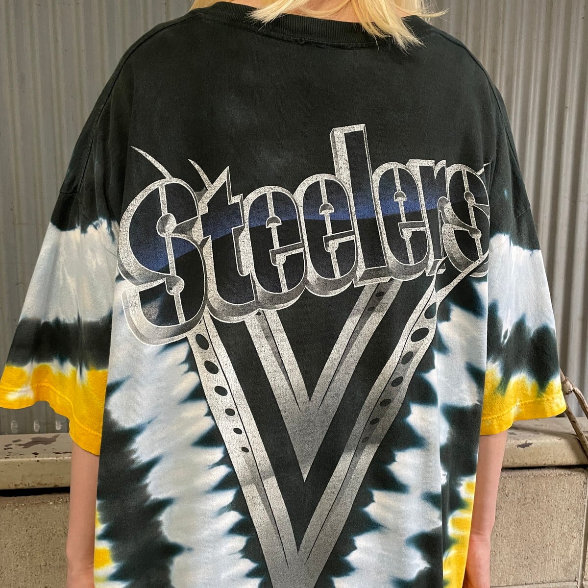 00年代 USA製 NFL ピッツバーグ・スティーラーズ タイダイ染め Tシャツ