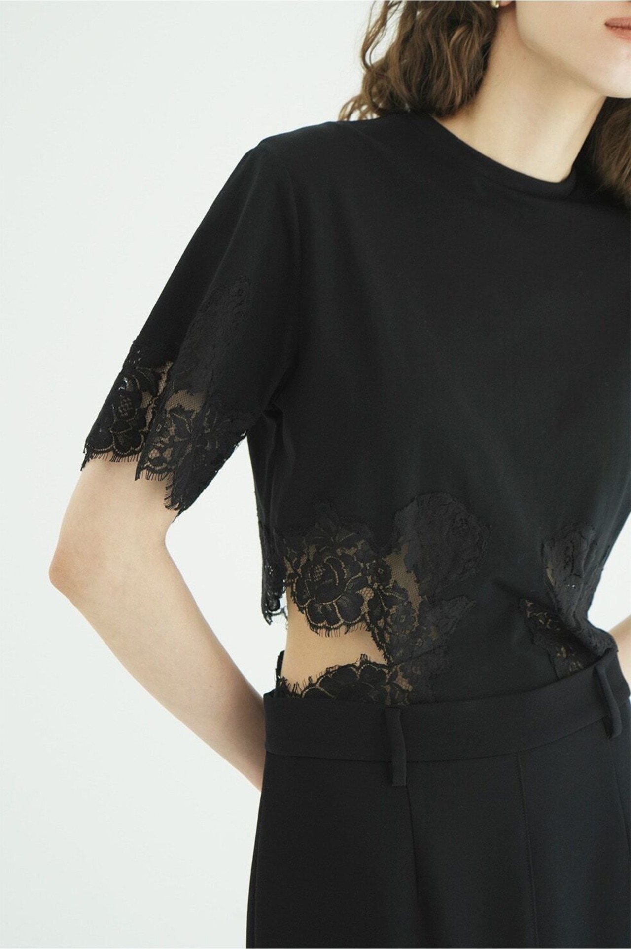 CLANE SIDE LACE CUT OUT BODYSUITS