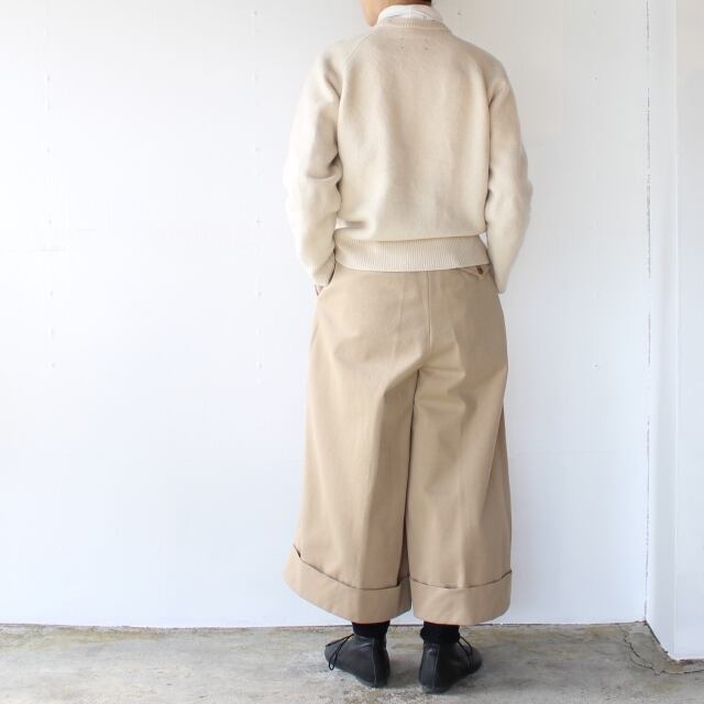 HAVERSACK キャバリーツイルキュロットパンツ Beige | C.COUNTLY