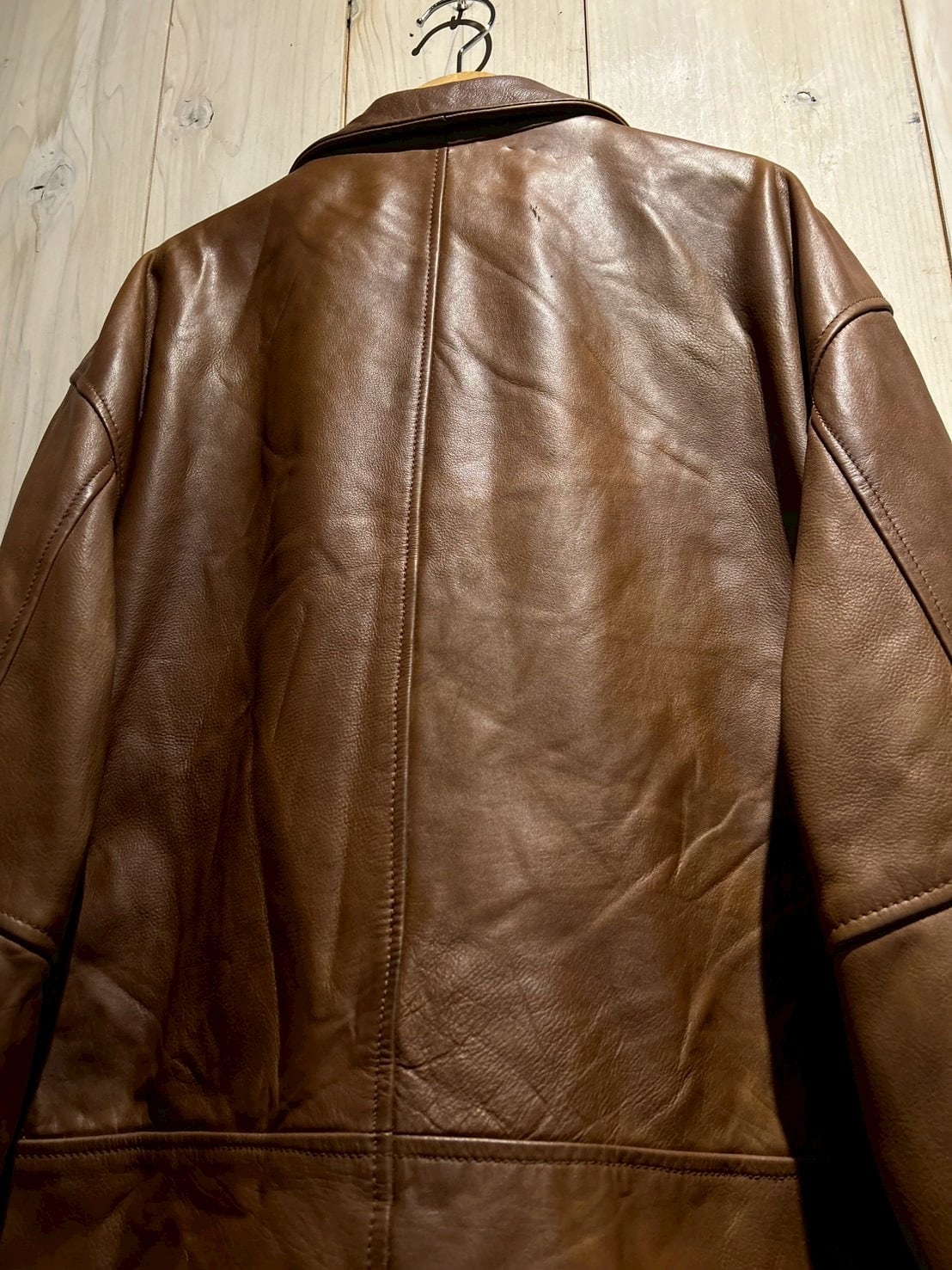 a.k.a.C.a.k.a vintage】Pocket Gimmick Vintage Zip Up Leather