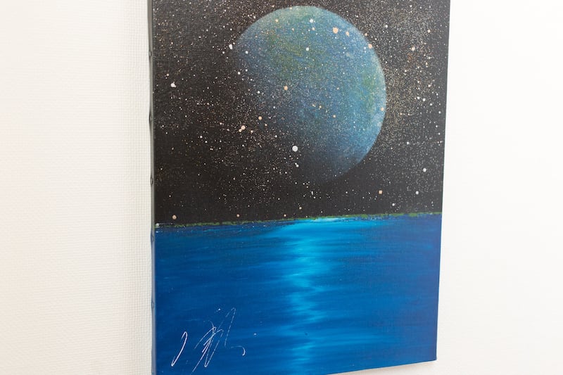 Ocean / 地球、海をテーマにしたスプレーアート作品 原画販売アート