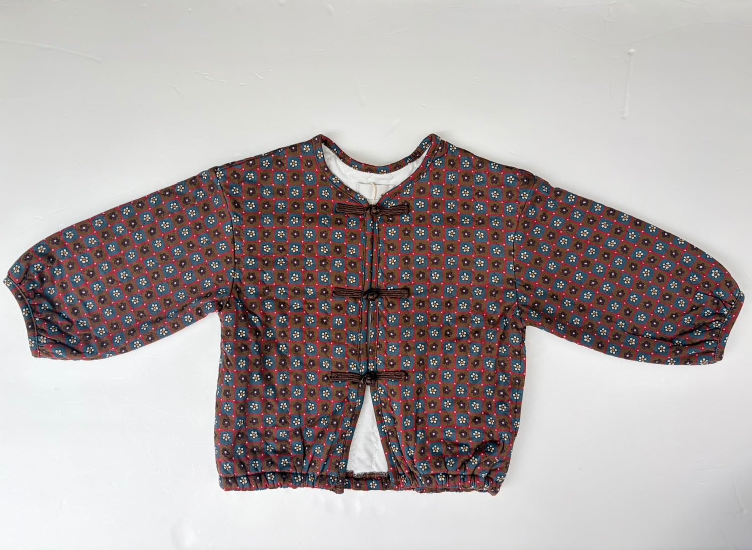 【26AW】&PAL(アンドパル)フラワーキルティングジャケット ボルドー(M/L/XL)