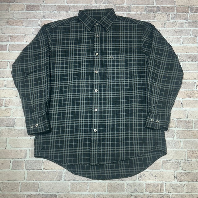 BURBERRY BLACK CHECK SHIRT M