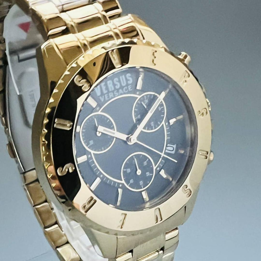 ベルサーチVERSACE ヘレニウム GMT 腕時計 ゴールド GOLD - 腕時計