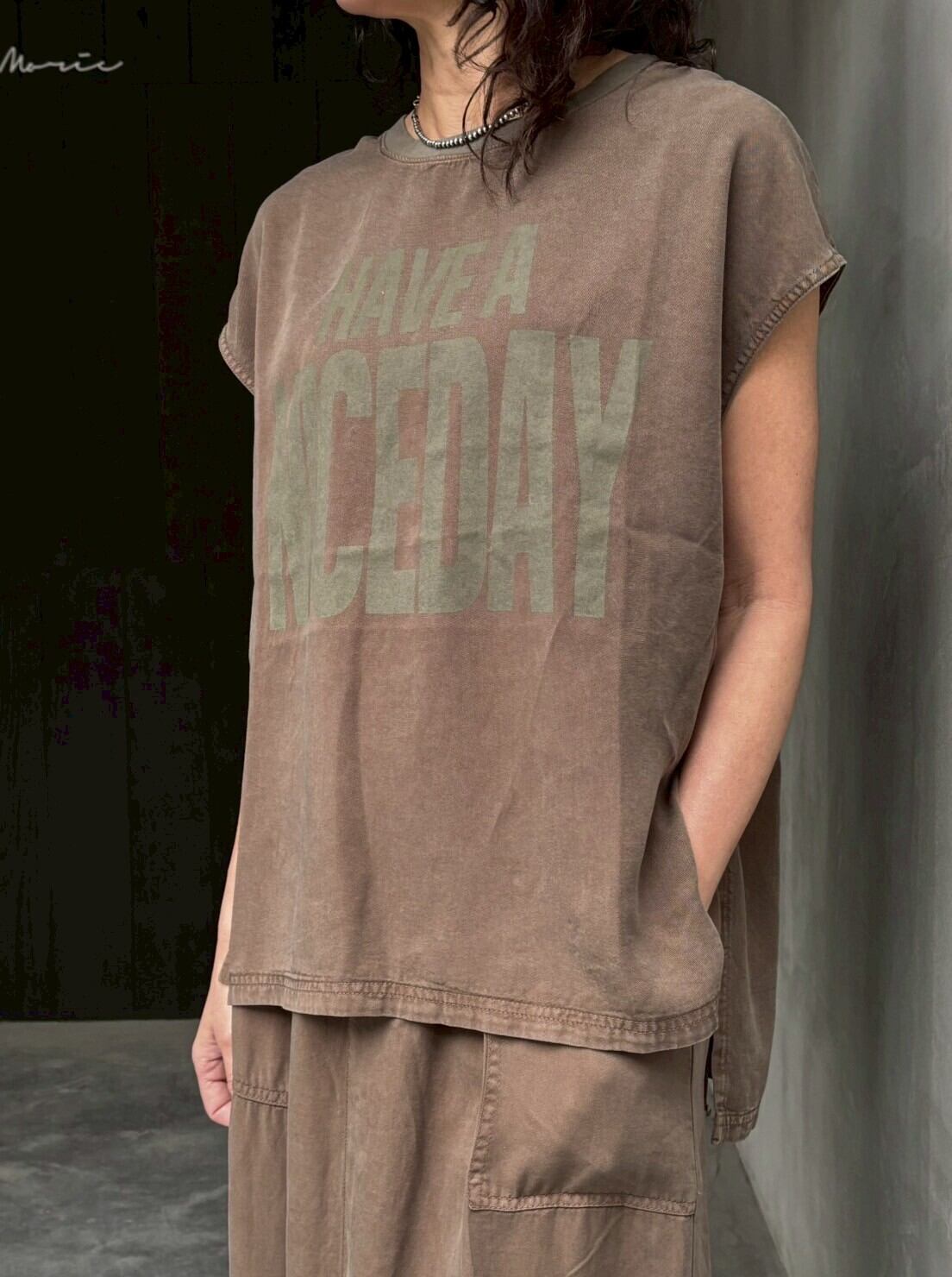 Flamingo firm 】テンセルフレンチスリーブTシャツ | valance 福井
