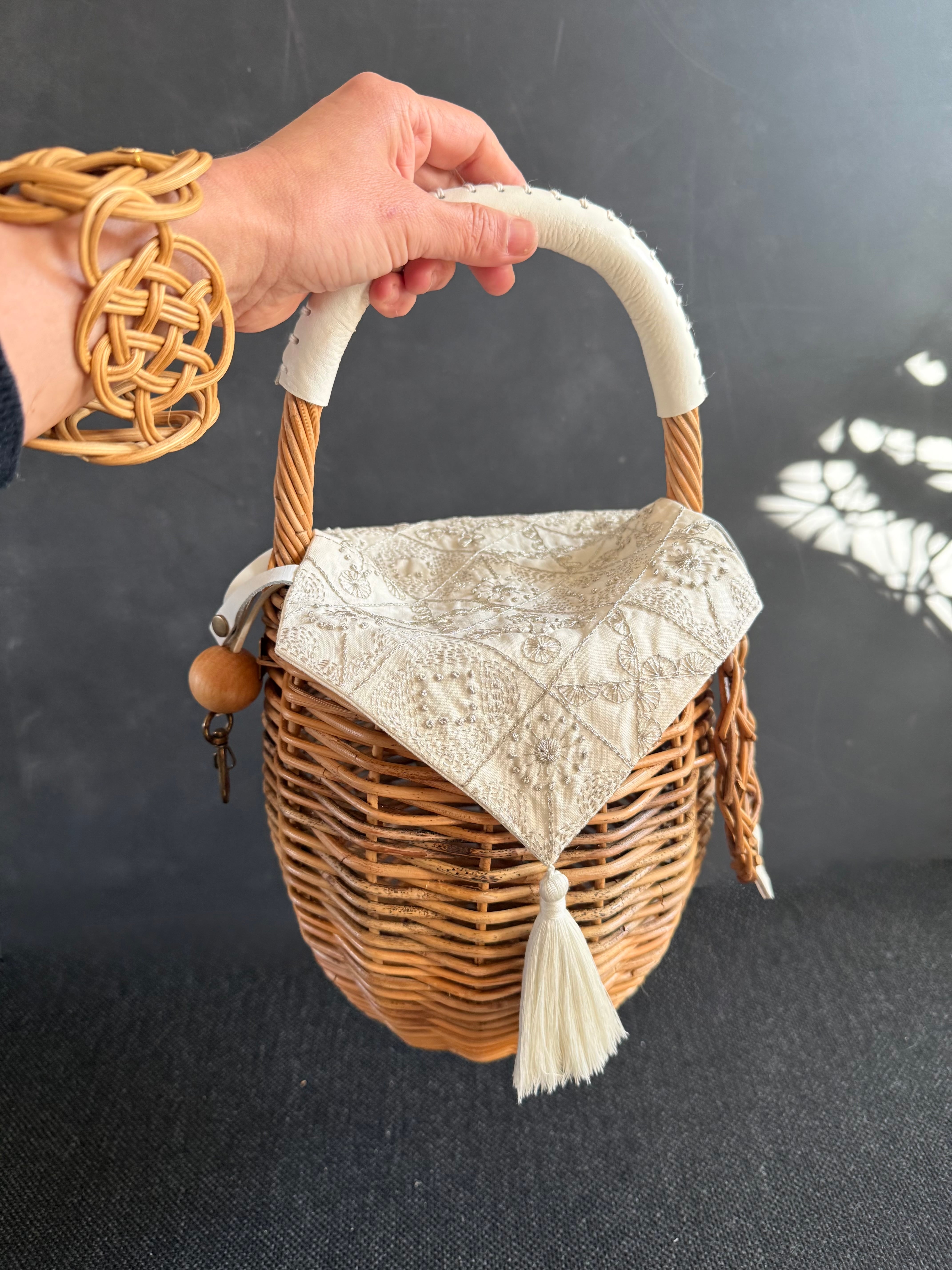 送料無料//SASHIKO STITCH キラキラ『あなたにあげる花束』 BASKET
